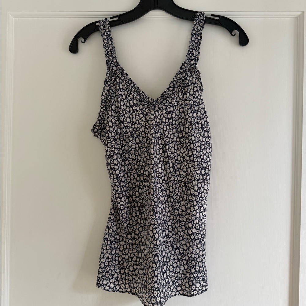 Rebecca Taylor Blue and White Floral Cami